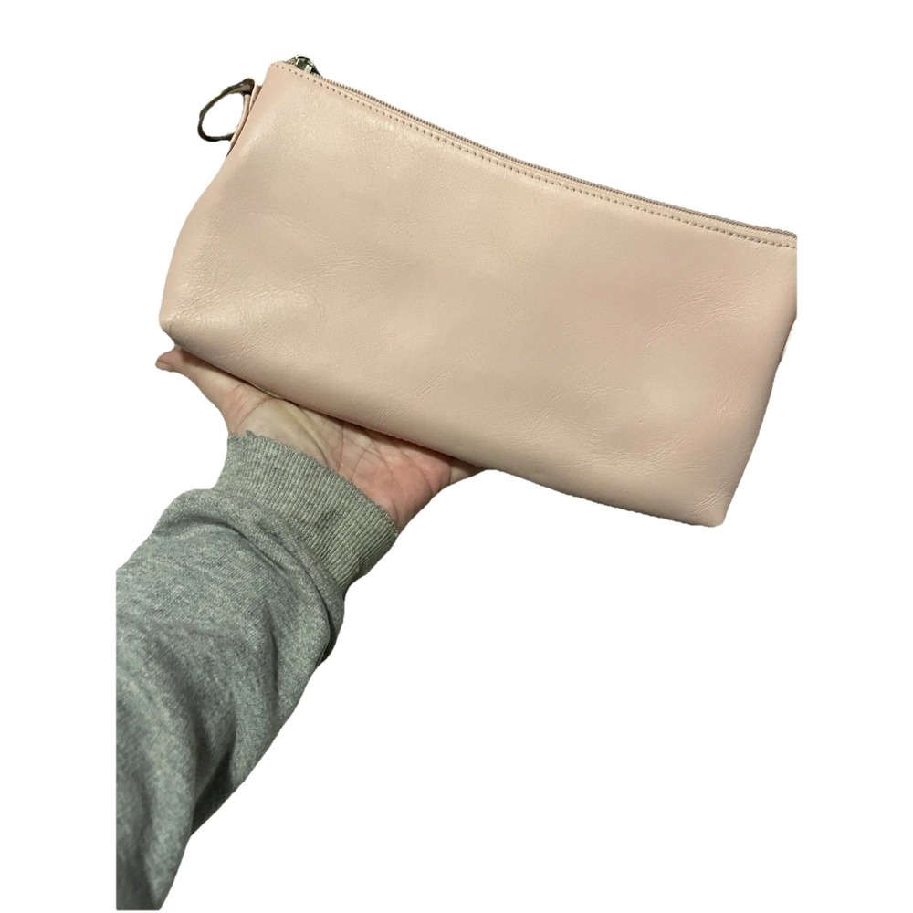Hobo International Pink Women's Clutch Bag Zipper Accent Silver Hardware